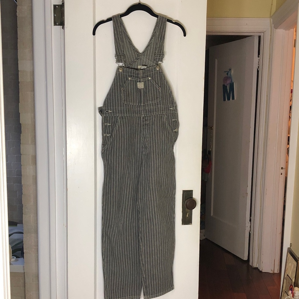 GAP Gray Pinstripe Kids Overalls